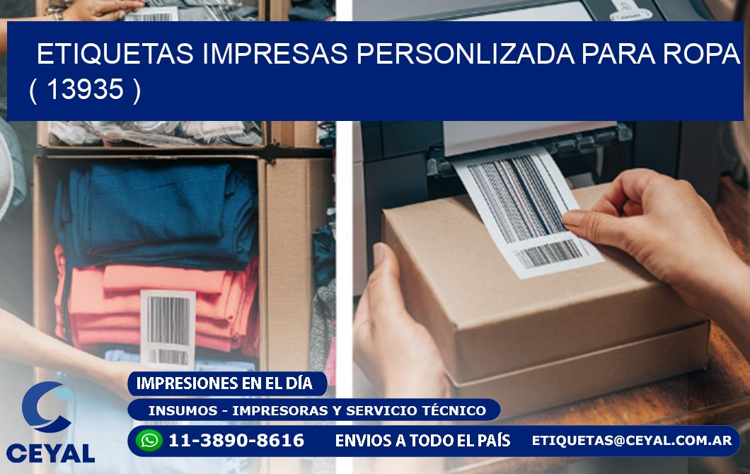 ETIQUETAS IMPRESAS PERSONLIZADA PARA ROPA ( 13935 )