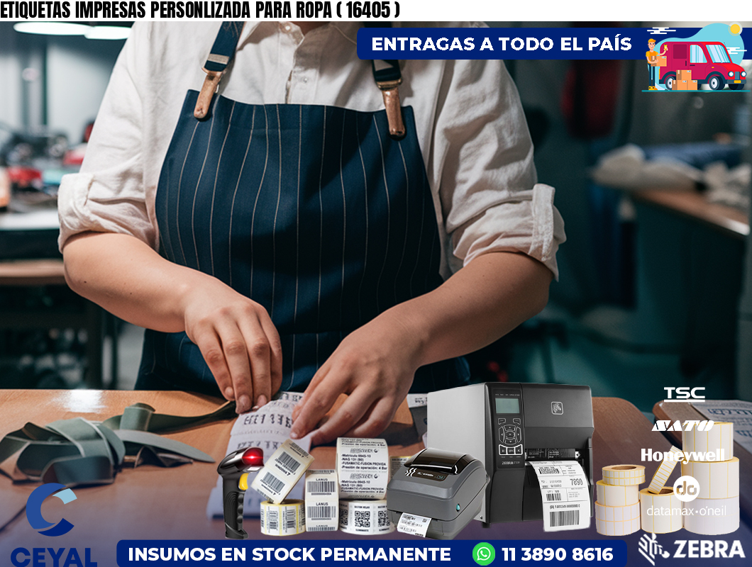 ETIQUETAS IMPRESAS PERSONLIZADA PARA ROPA ( 16405 )