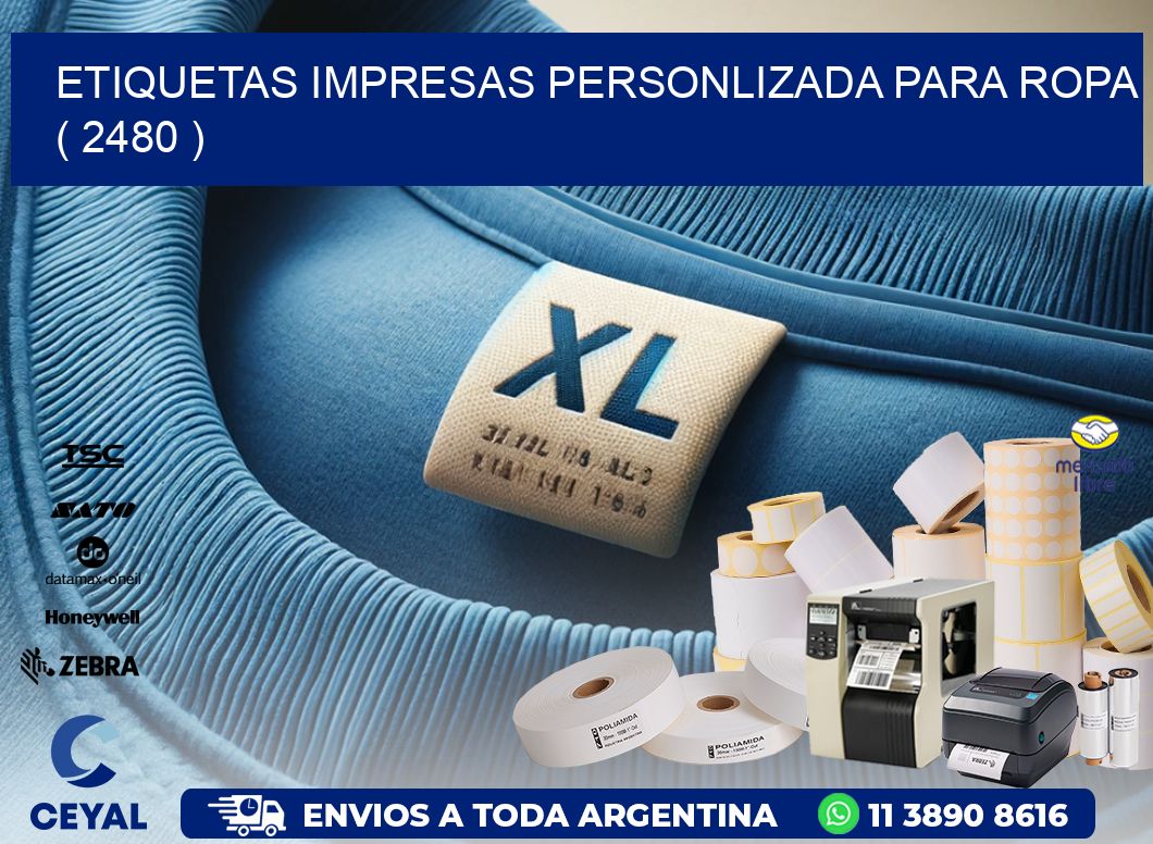 ETIQUETAS IMPRESAS PERSONLIZADA PARA ROPA   ( 2480 )