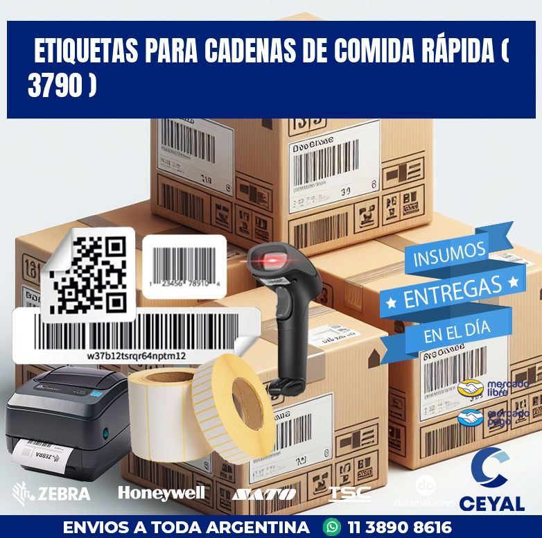 ETIQUETAS PARA CADENAS DE COMIDA RÁPIDA ( 3790 )