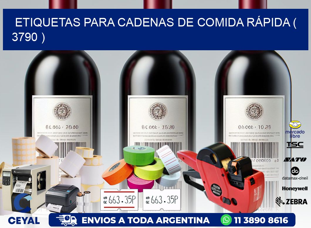 ETIQUETAS PARA CADENAS DE COMIDA RÁPIDA ( 3790 )