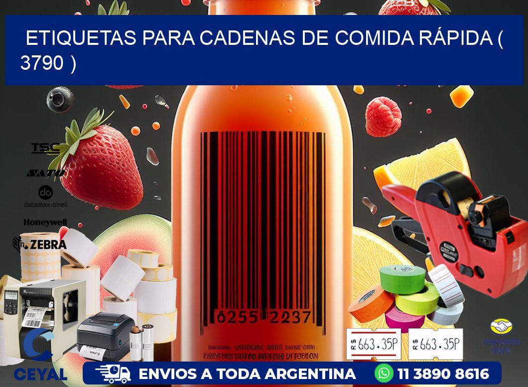 ETIQUETAS PARA CADENAS DE COMIDA RÁPIDA ( 3790 )