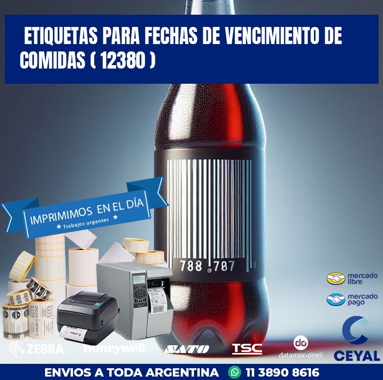ETIQUETAS PARA FECHAS DE VENCIMIENTO DE COMIDAS ( 12380 )
