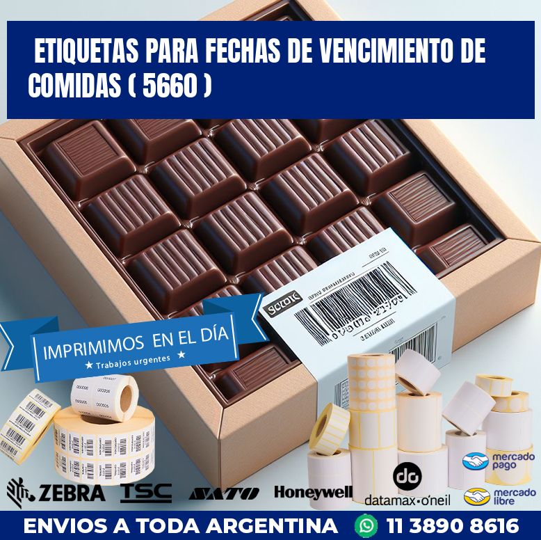 ETIQUETAS PARA FECHAS DE VENCIMIENTO DE COMIDAS ( 5660 )