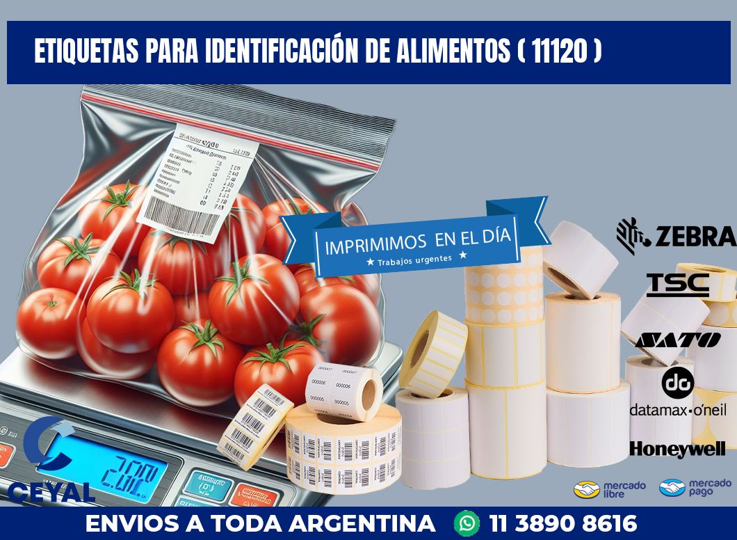 ETIQUETAS PARA IDENTIFICACIÓN DE ALIMENTOS ( 11120 )