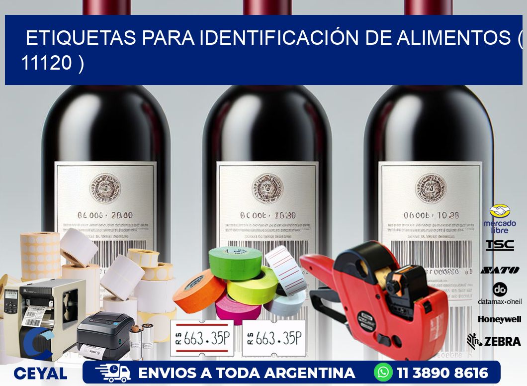 ETIQUETAS PARA IDENTIFICACIÓN DE ALIMENTOS ( 11120 )