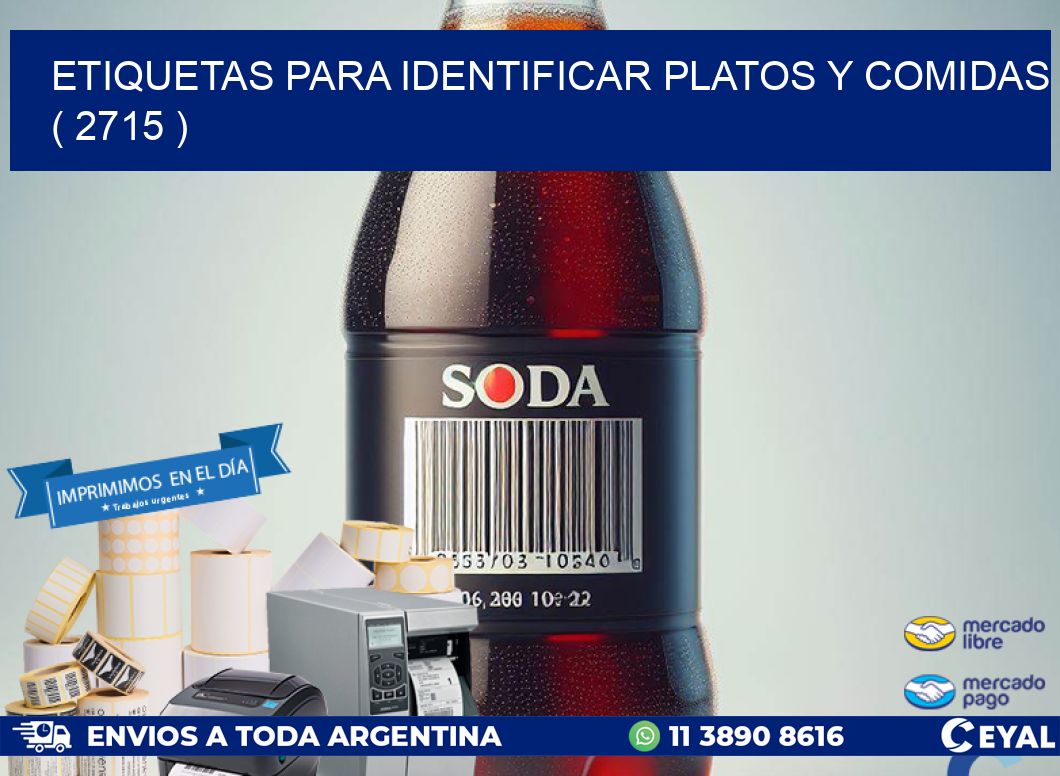 ETIQUETAS PARA IDENTIFICAR PLATOS Y COMIDAS  ( 2715 )