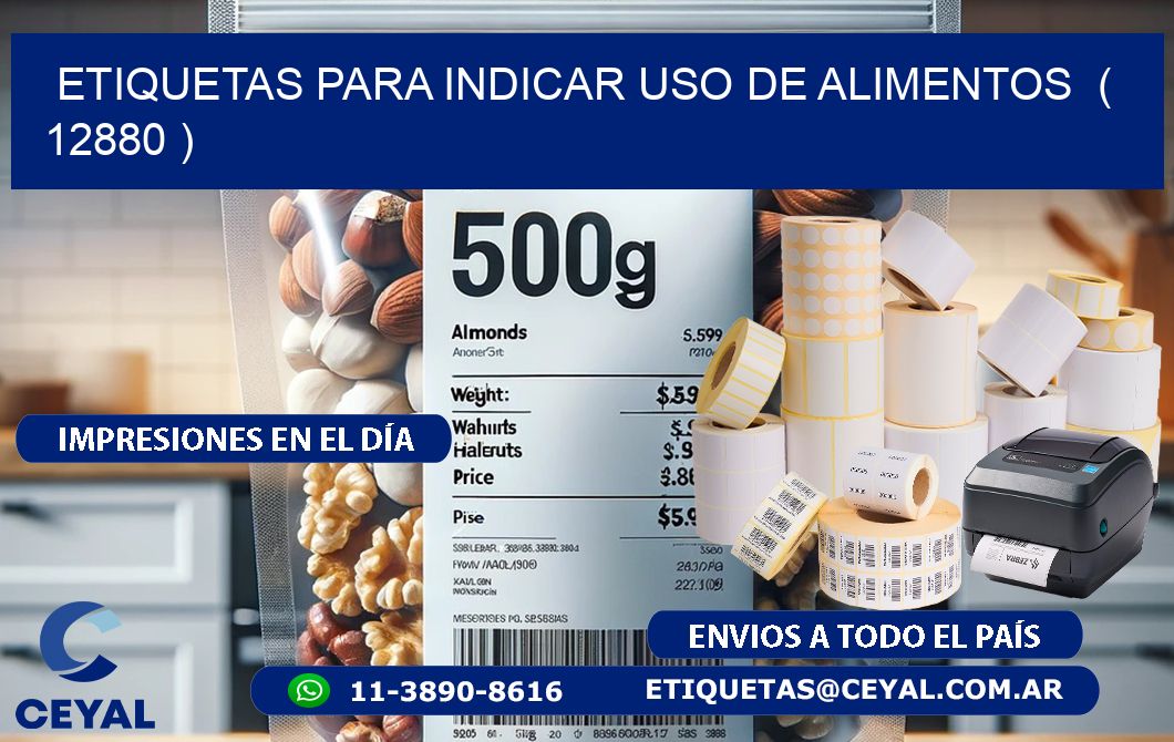 ETIQUETAS PARA INDICAR USO DE ALIMENTOS  ( 12880 )