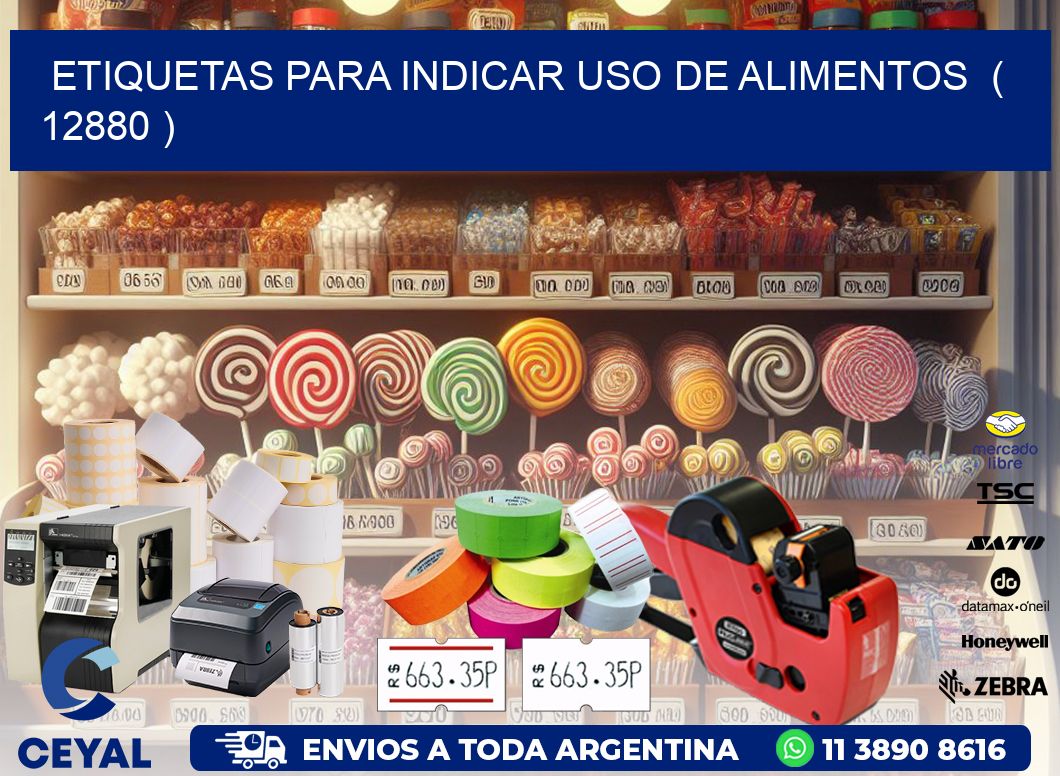 ETIQUETAS PARA INDICAR USO DE ALIMENTOS  ( 12880 )
