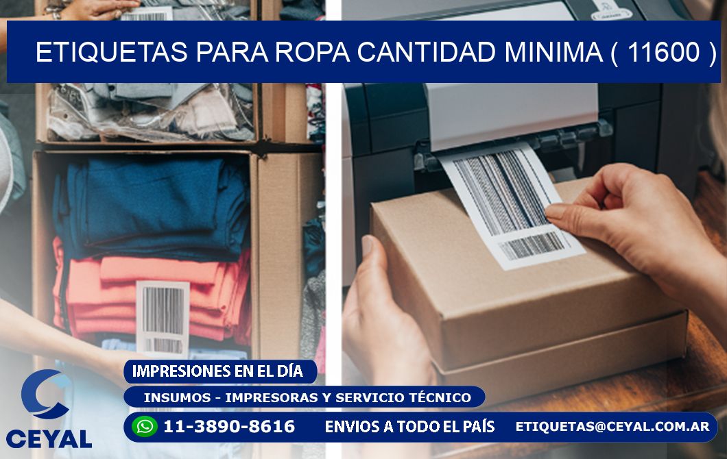 ETIQUETAS PARA ROPA CANTIDAD MINIMA ( 11600 )