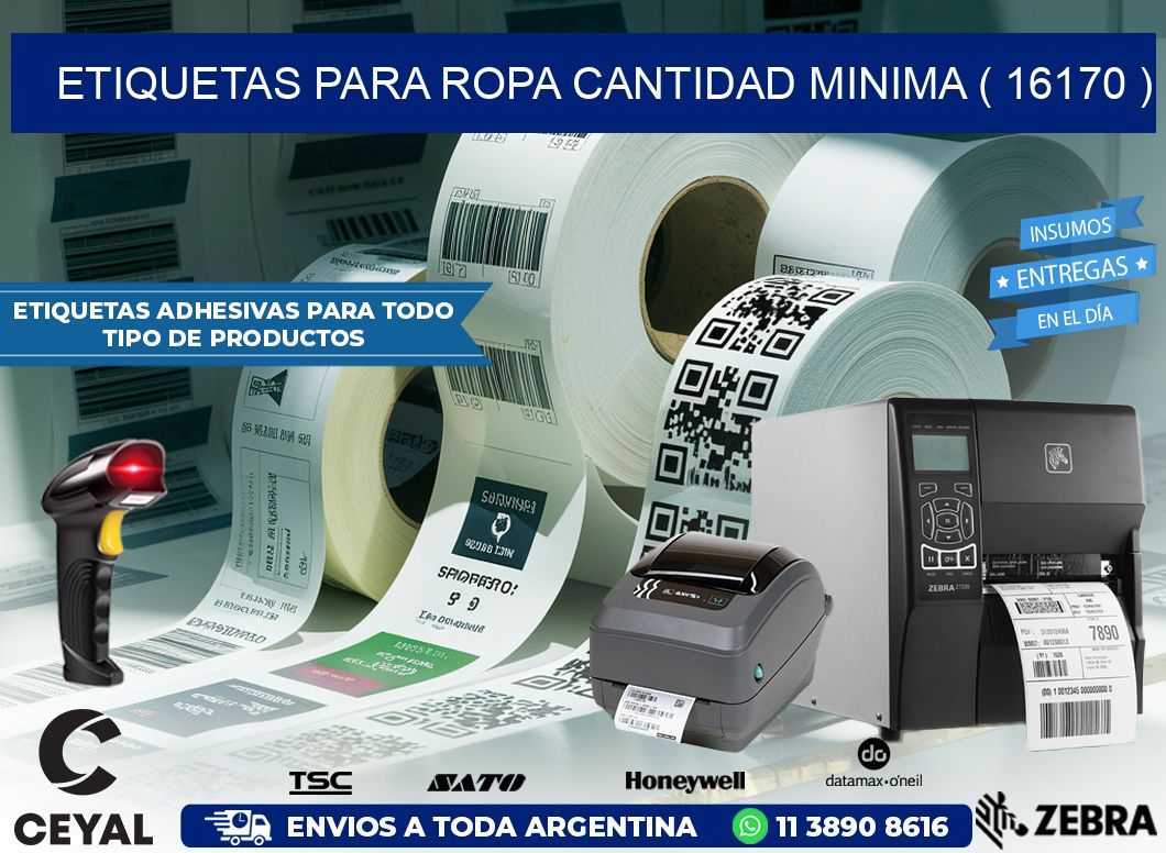 ETIQUETAS PARA ROPA CANTIDAD MINIMA ( 16170 )
