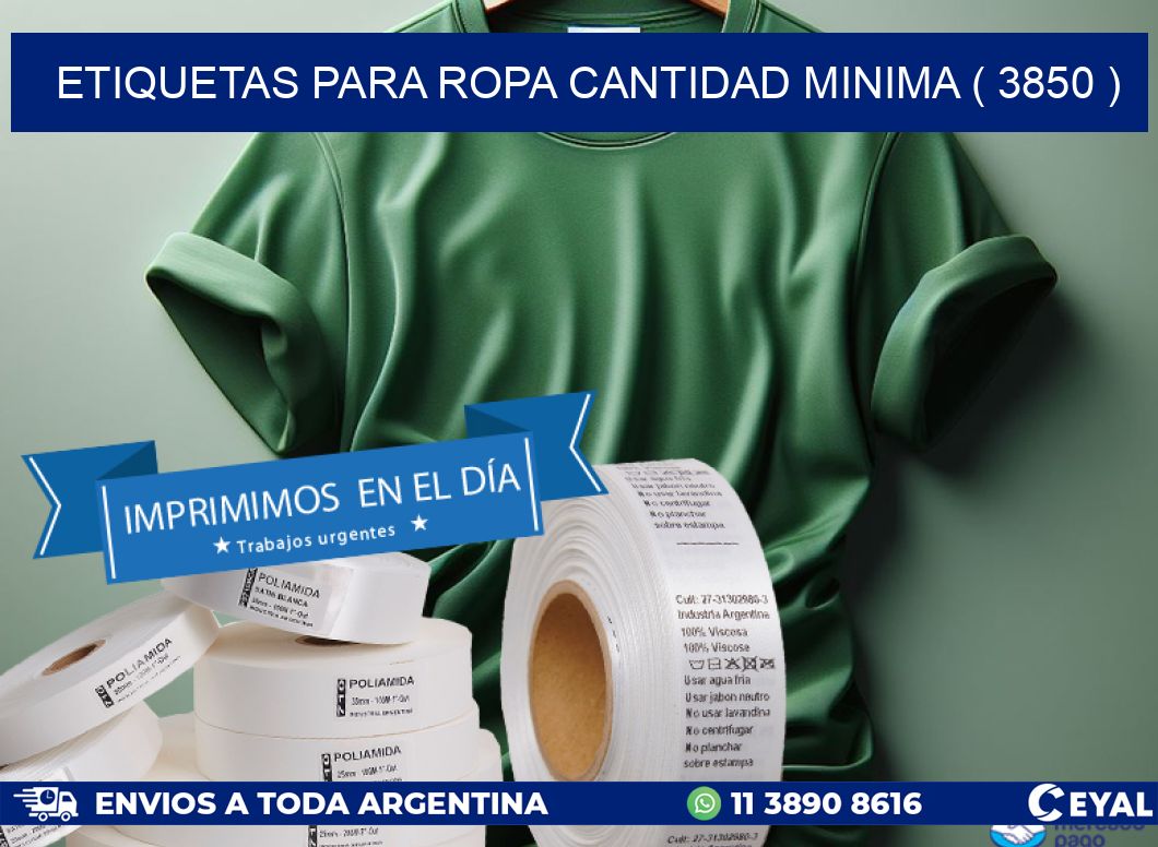 ETIQUETAS PARA ROPA CANTIDAD MINIMA ( 3850 )