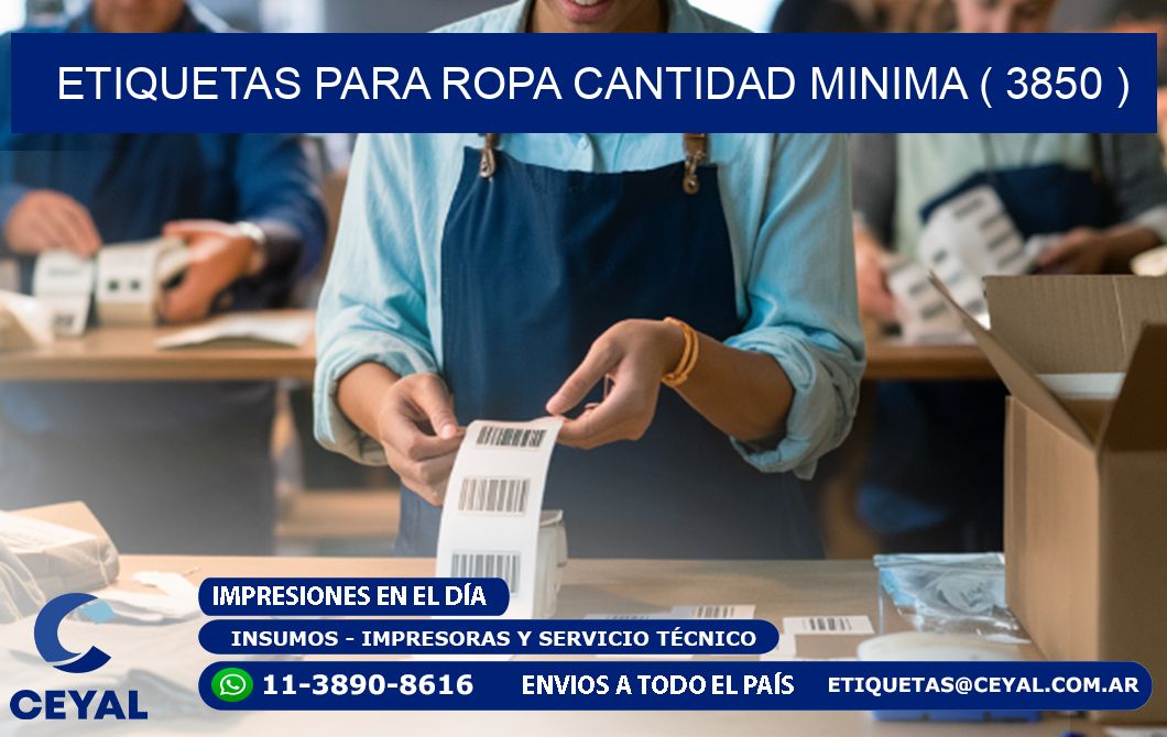 ETIQUETAS PARA ROPA CANTIDAD MINIMA ( 3850 )