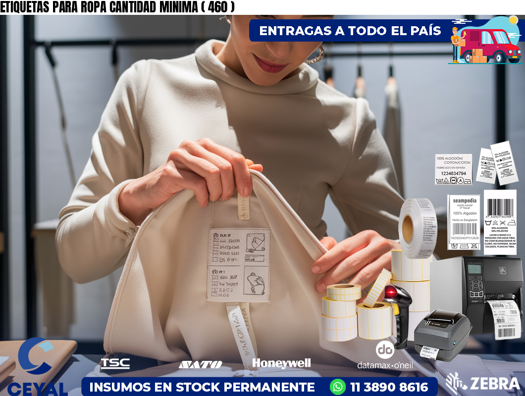 ETIQUETAS PARA ROPA CANTIDAD MINIMA ( 460 )