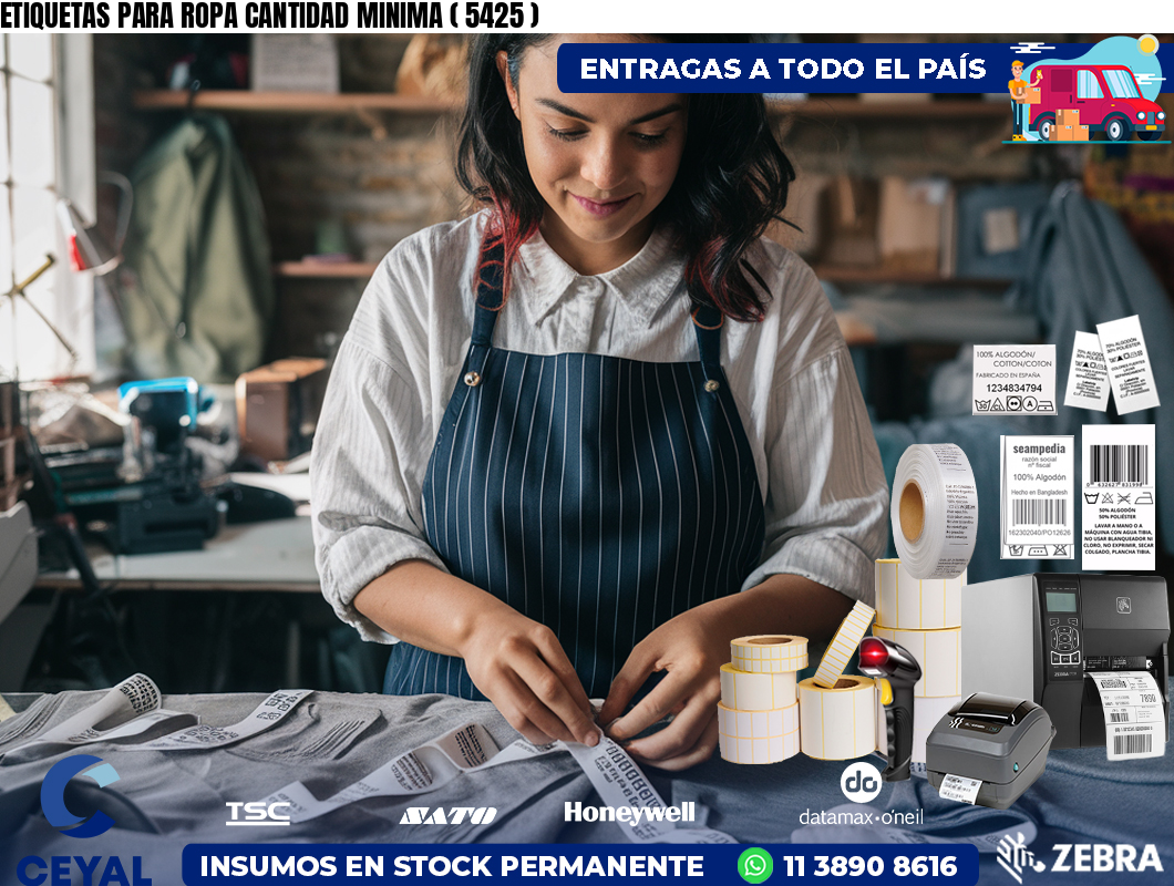 ETIQUETAS PARA ROPA CANTIDAD MINIMA ( 5425 )