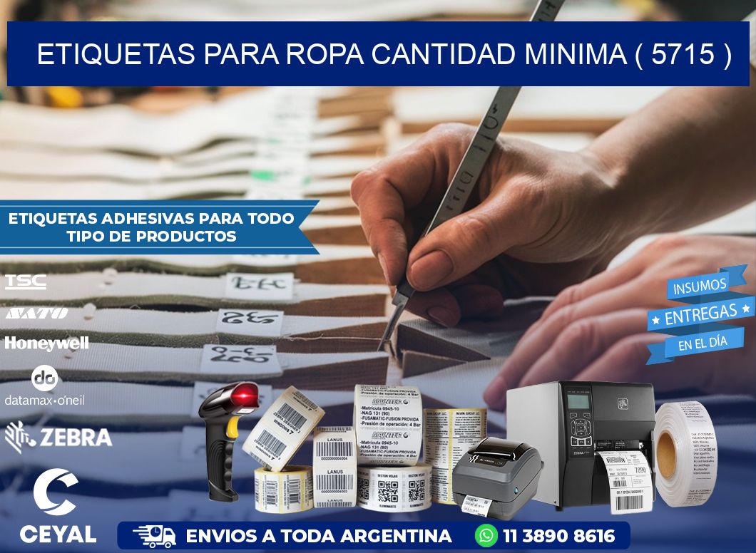 ETIQUETAS PARA ROPA CANTIDAD MINIMA ( 5715 )