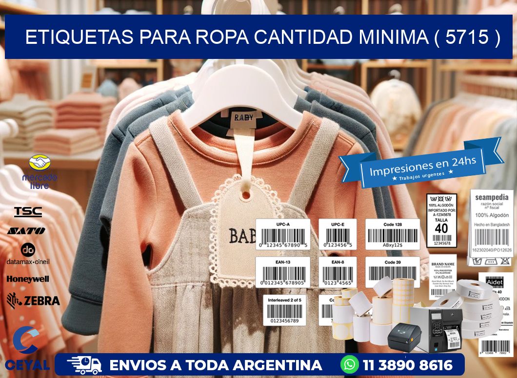 ETIQUETAS PARA ROPA CANTIDAD MINIMA ( 5715 )