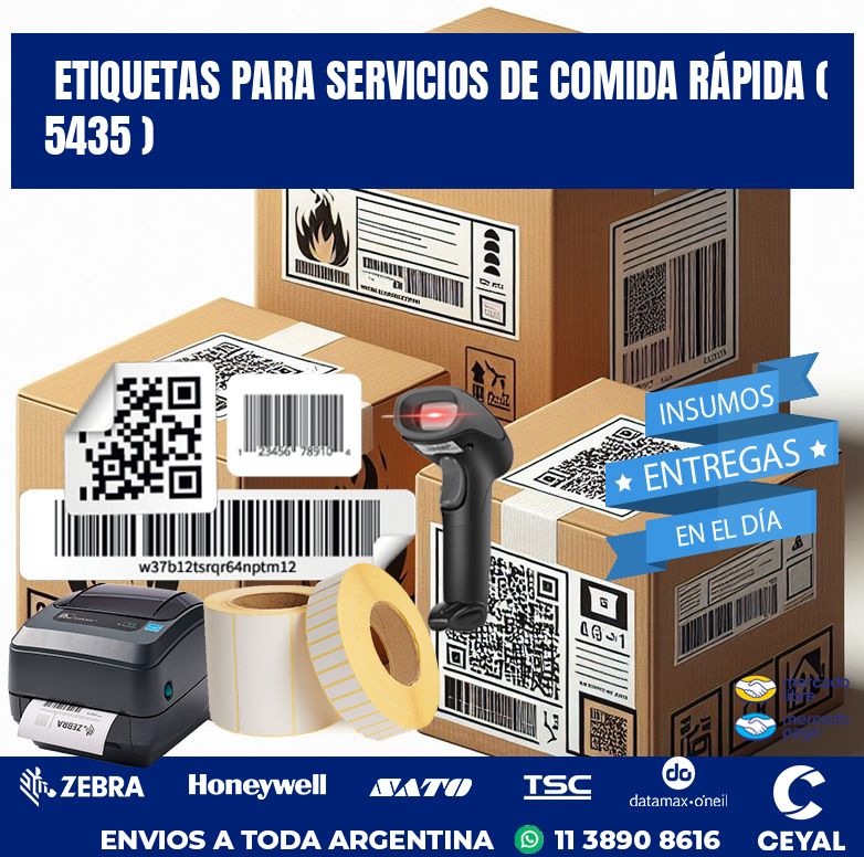 ETIQUETAS PARA SERVICIOS DE COMIDA RÁPIDA ( 5435 )