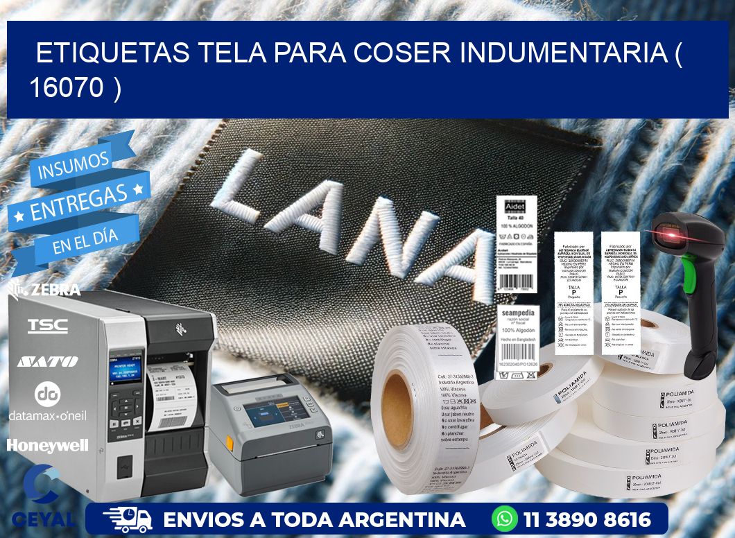 ETIQUETAS TELA PARA COSER INDUMENTARIA ( 16070 )