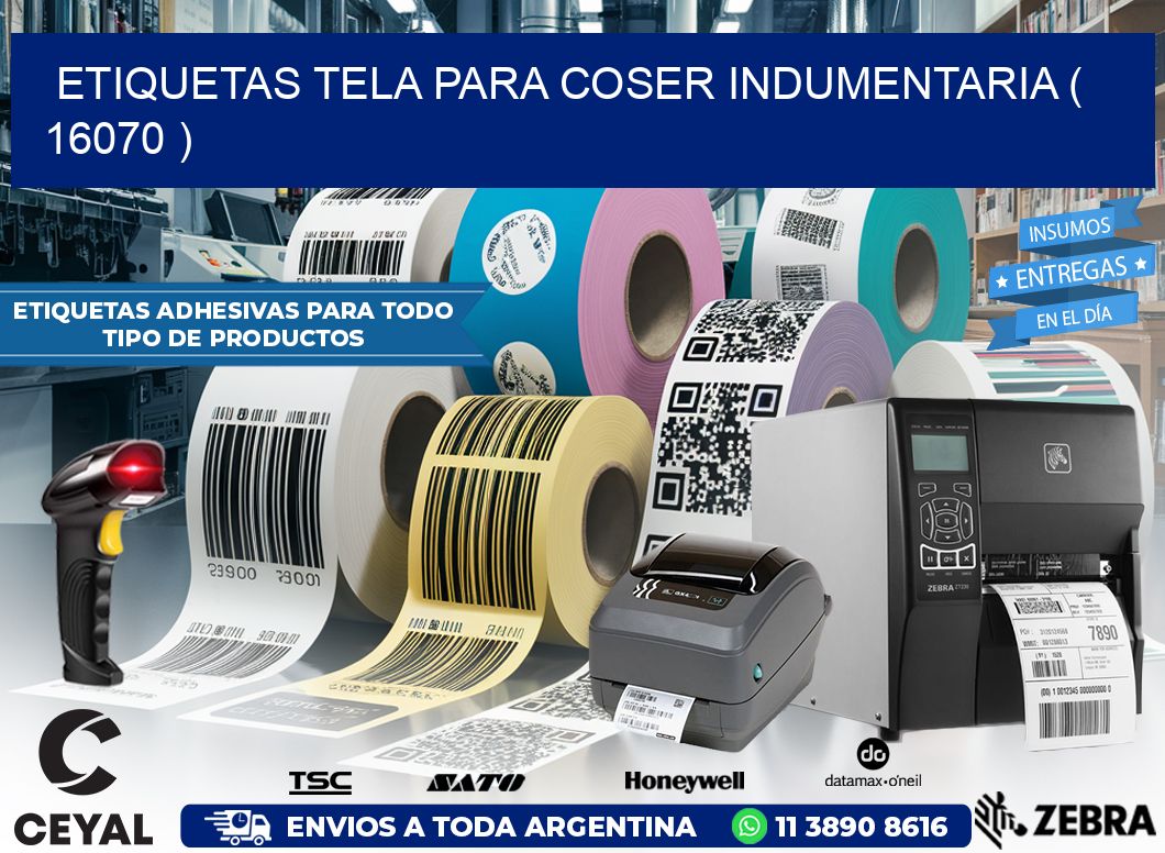 ETIQUETAS TELA PARA COSER INDUMENTARIA ( 16070 )