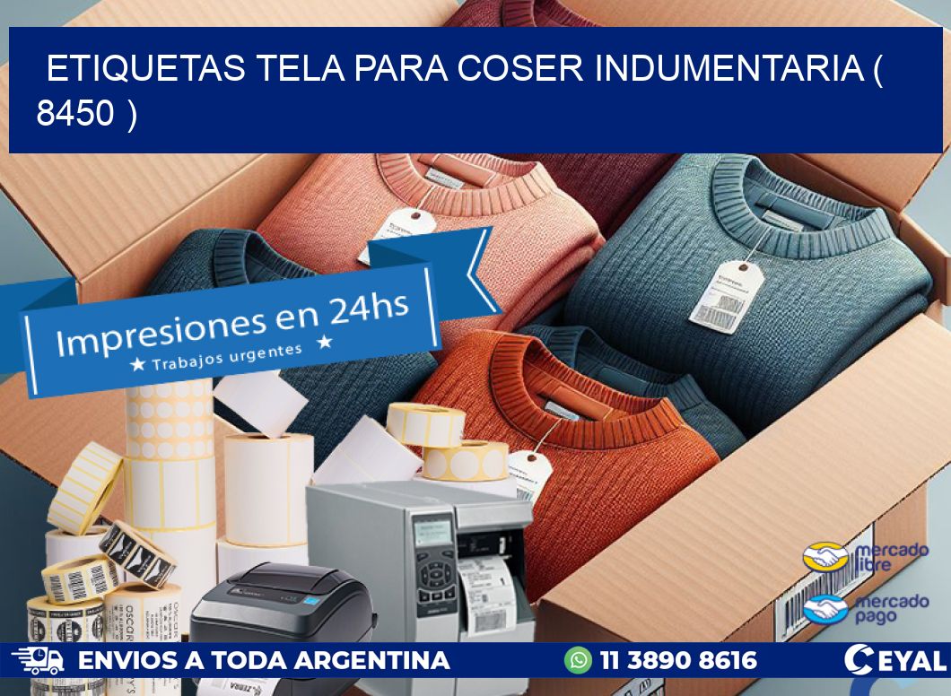ETIQUETAS TELA PARA COSER INDUMENTARIA ( 8450 )