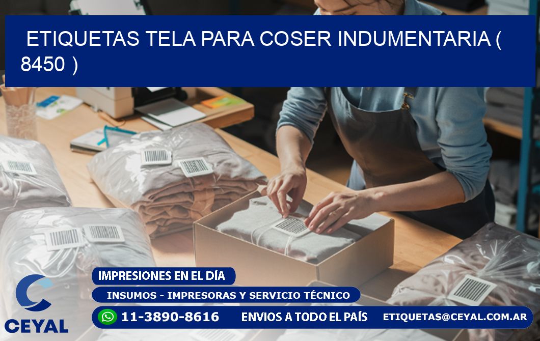 ETIQUETAS TELA PARA COSER INDUMENTARIA ( 8450 )