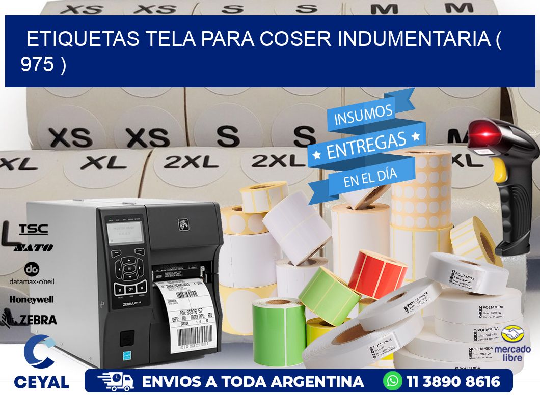 ETIQUETAS TELA PARA COSER INDUMENTARIA ( 975 )
