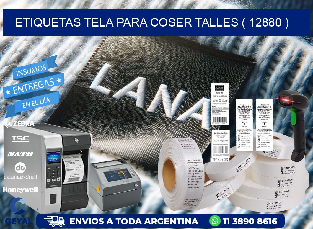 ETIQUETAS TELA PARA COSER TALLES ( 12880 )