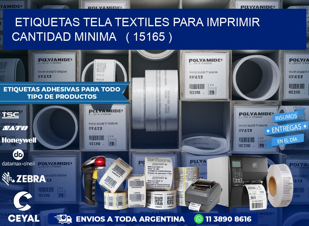 ETIQUETAS TELA TEXTILES PARA IMPRIMIR CANTIDAD MINIMA   ( 15165 )