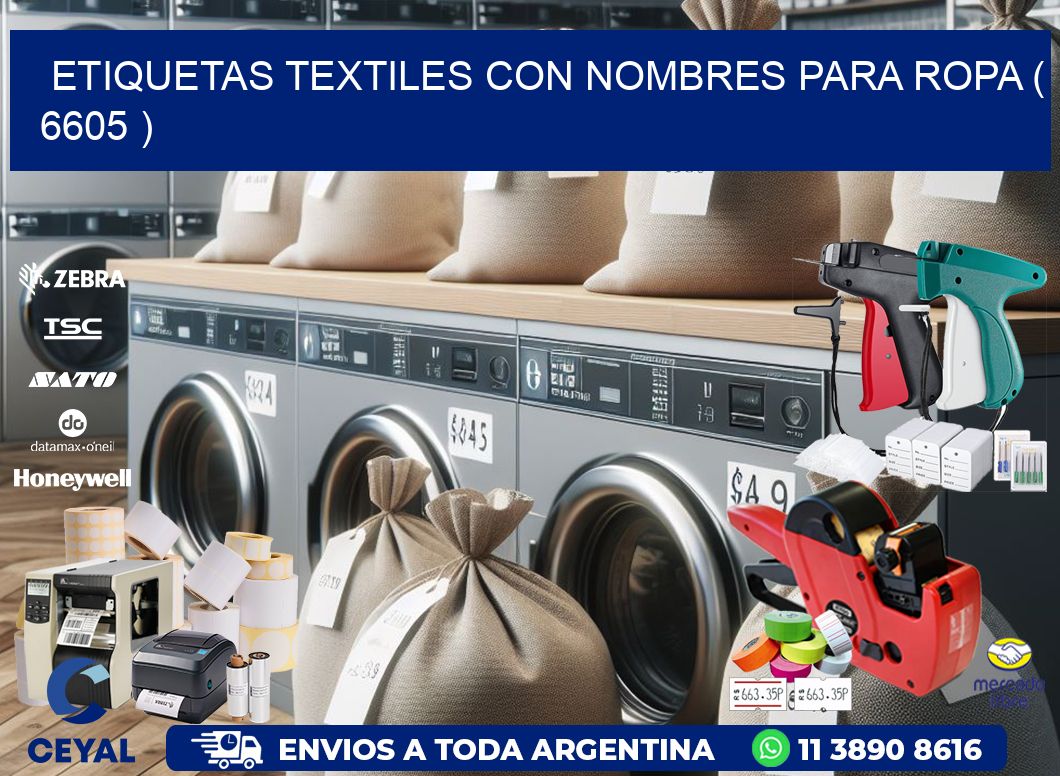ETIQUETAS TEXTILES CON NOMBRES PARA ROPA ( 6605 )