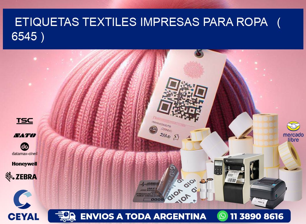 ETIQUETAS TEXTILES IMPRESAS PARA ROPA   ( 6545 )