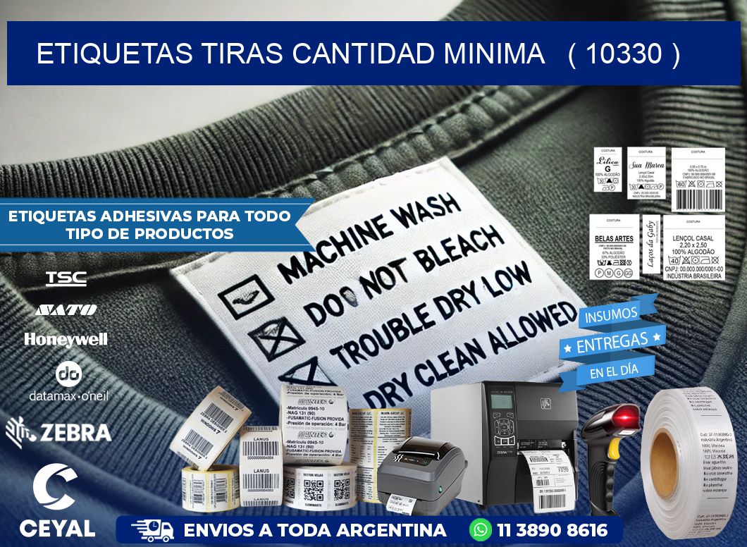 ETIQUETAS TIRAS CANTIDAD MINIMA   ( 10330 )