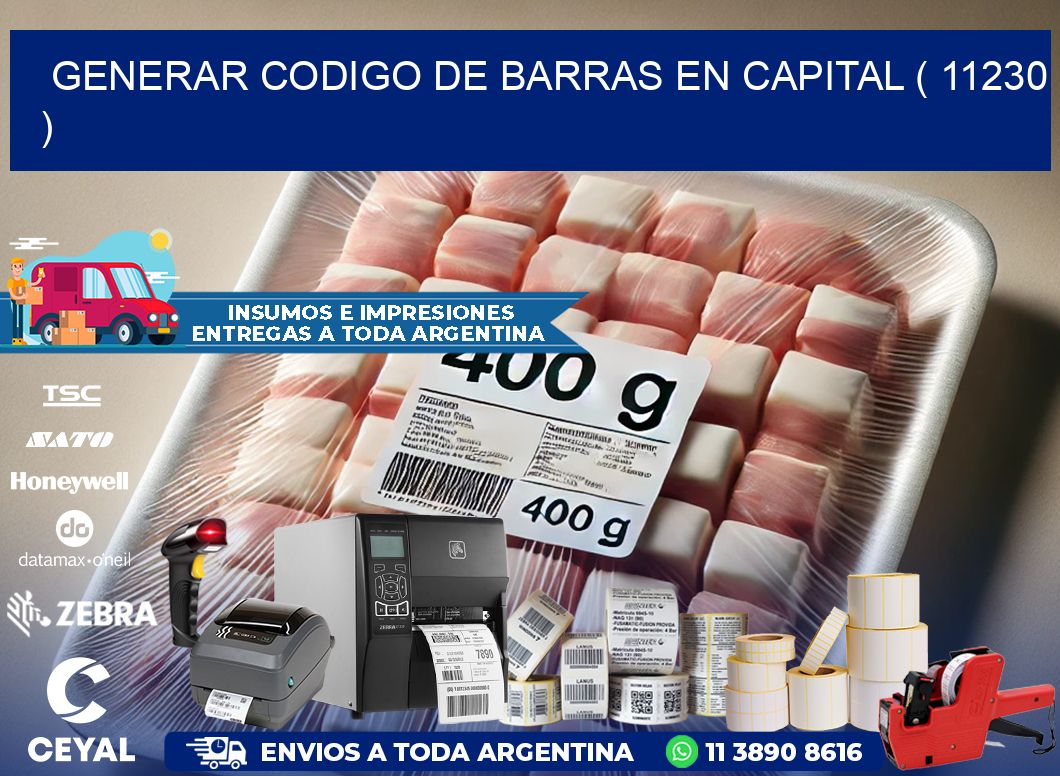 GENERAR CODIGO DE BARRAS EN CAPITAL ( 11230 )
