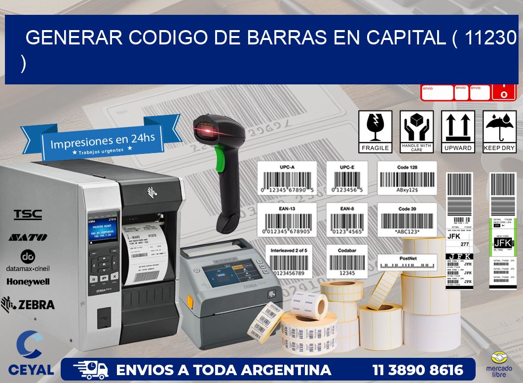 GENERAR CODIGO DE BARRAS EN CAPITAL ( 11230 )