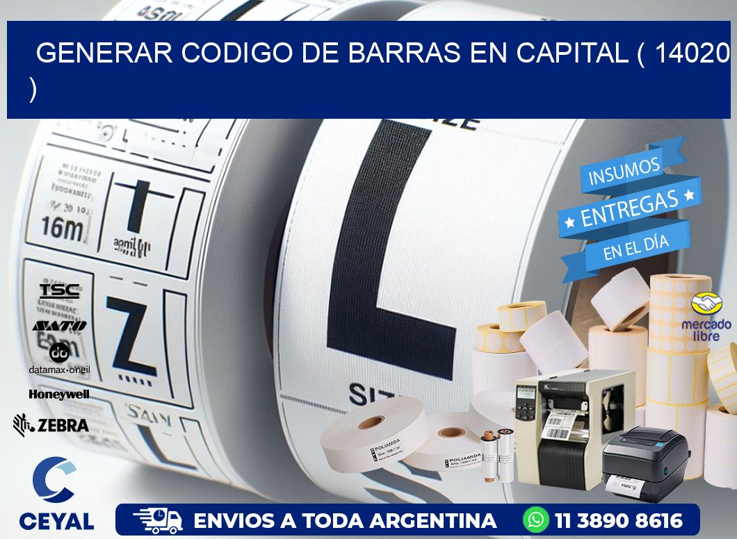 GENERAR CODIGO DE BARRAS EN CAPITAL ( 14020 )