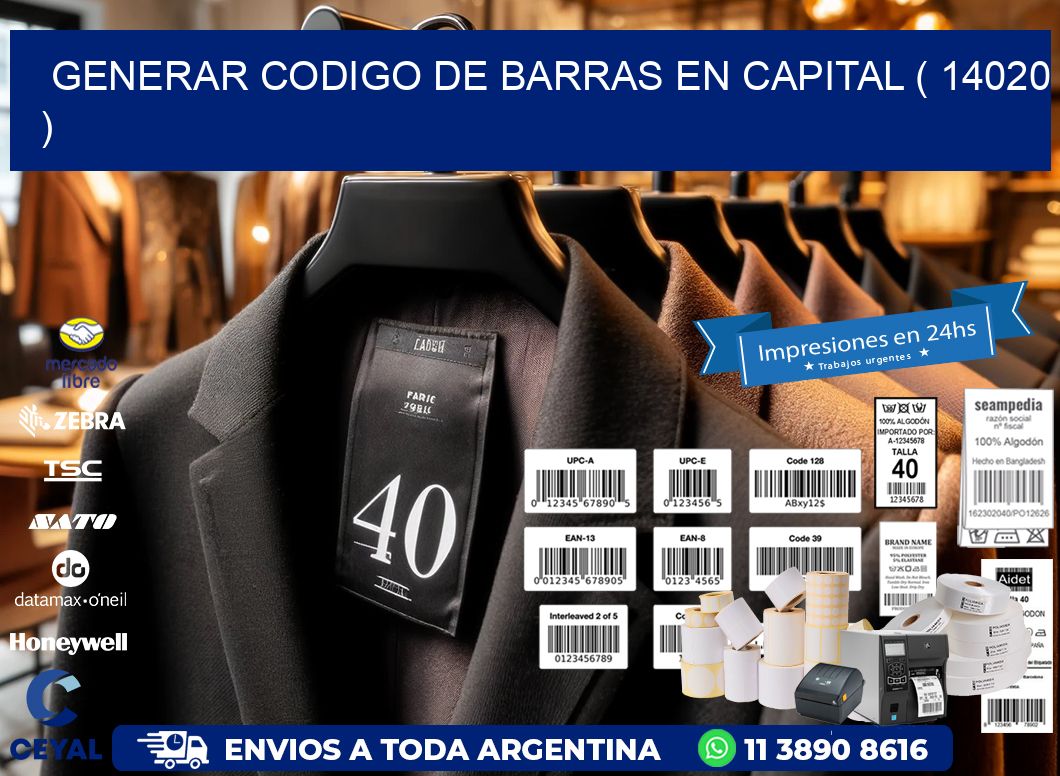 GENERAR CODIGO DE BARRAS EN CAPITAL ( 14020 )