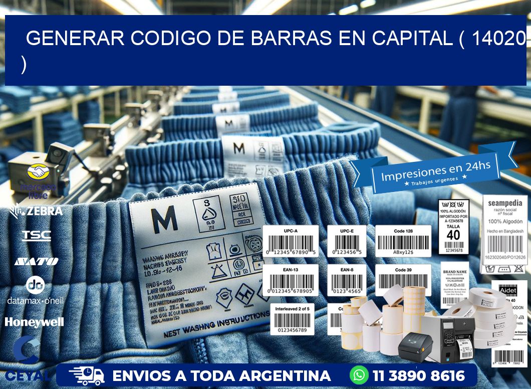 GENERAR CODIGO DE BARRAS EN CAPITAL ( 14020 )