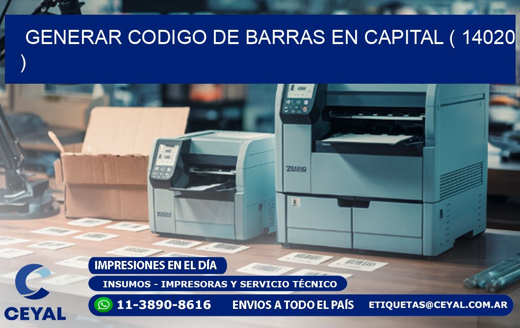 GENERAR CODIGO DE BARRAS EN CAPITAL ( 14020 )