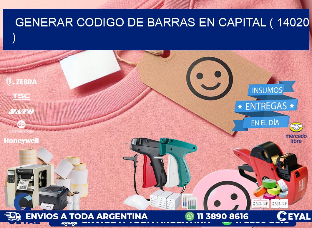 GENERAR CODIGO DE BARRAS EN CAPITAL ( 14020 )