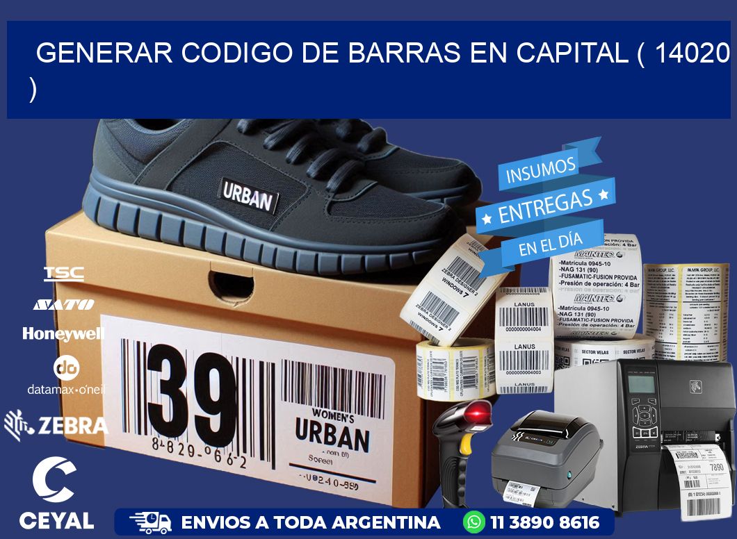 GENERAR CODIGO DE BARRAS EN CAPITAL ( 14020 )