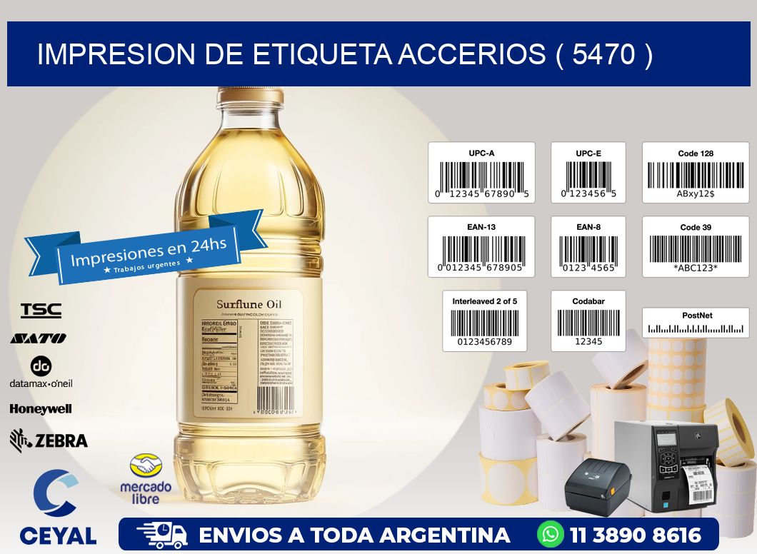 IMPRESION DE ETIQUETA ACCERIOS ( 5470 )