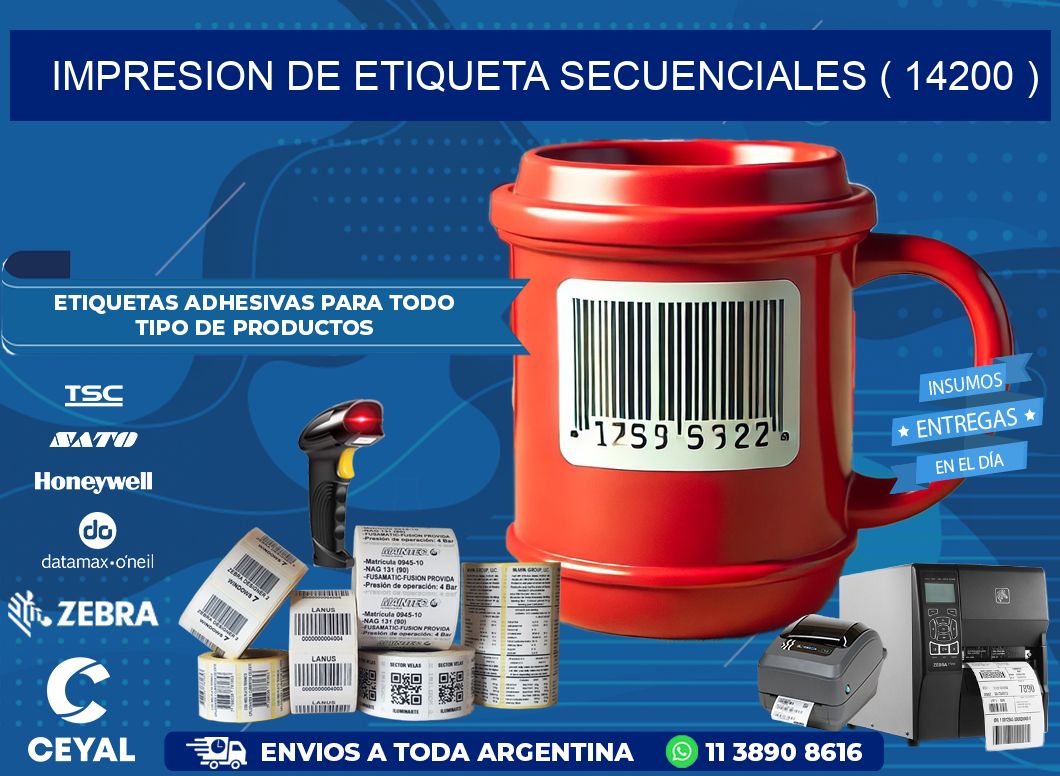 IMPRESION DE ETIQUETA SECUENCIALES ( 14200 )