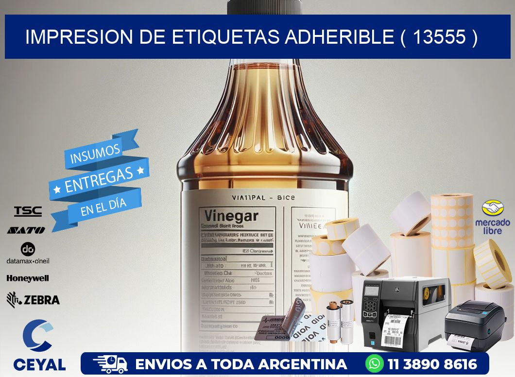 IMPRESION DE ETIQUETAS ADHERIBLE ( 13555 )