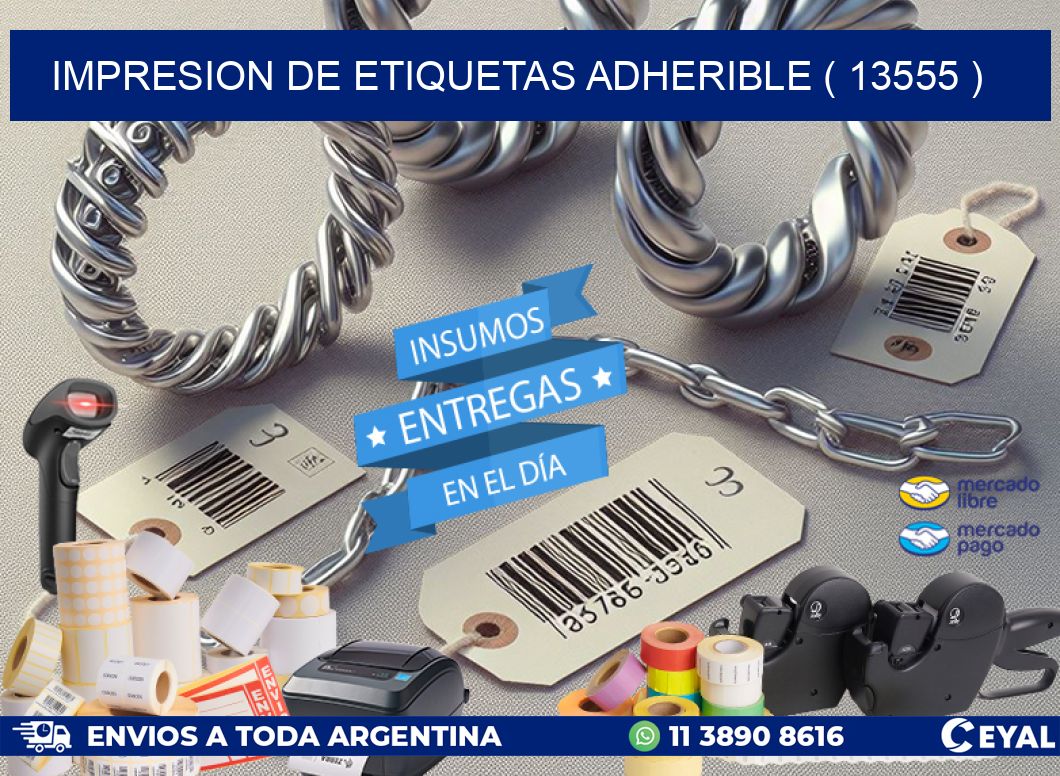 IMPRESION DE ETIQUETAS ADHERIBLE ( 13555 )