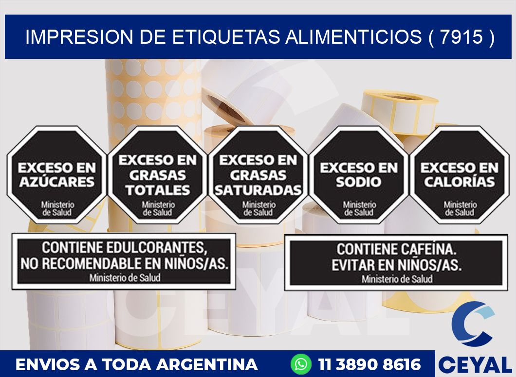 IMPRESION DE ETIQUETAS ALIMENTICIOS ( 7915 )
