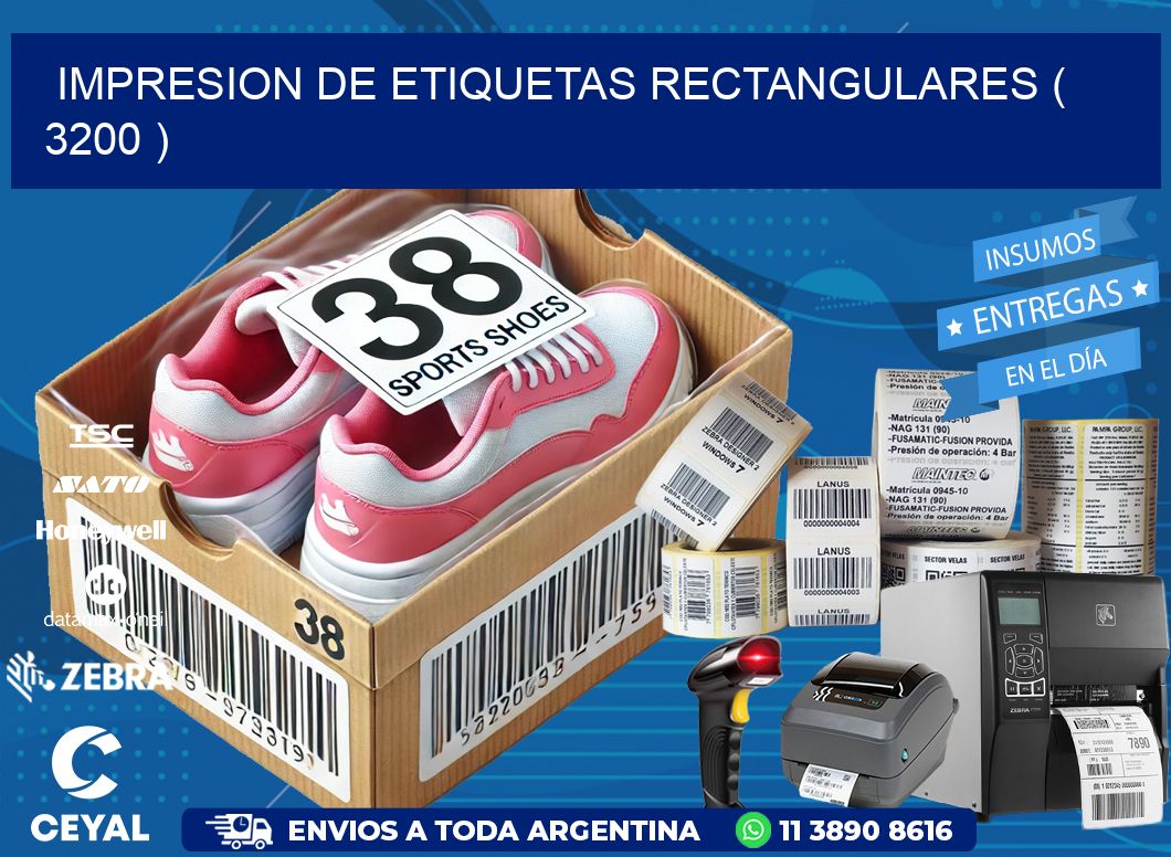 IMPRESION DE ETIQUETAS RECTANGULARES ( 3200 )