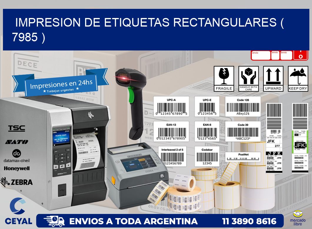 IMPRESION DE ETIQUETAS RECTANGULARES ( 7985 )