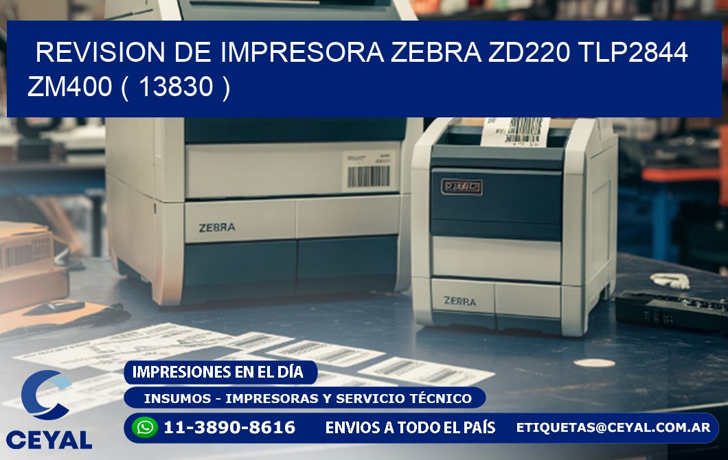 REVISION DE IMPRESORA ZEBRA ZD220 TLP2844 ZM400 ( 13830 )