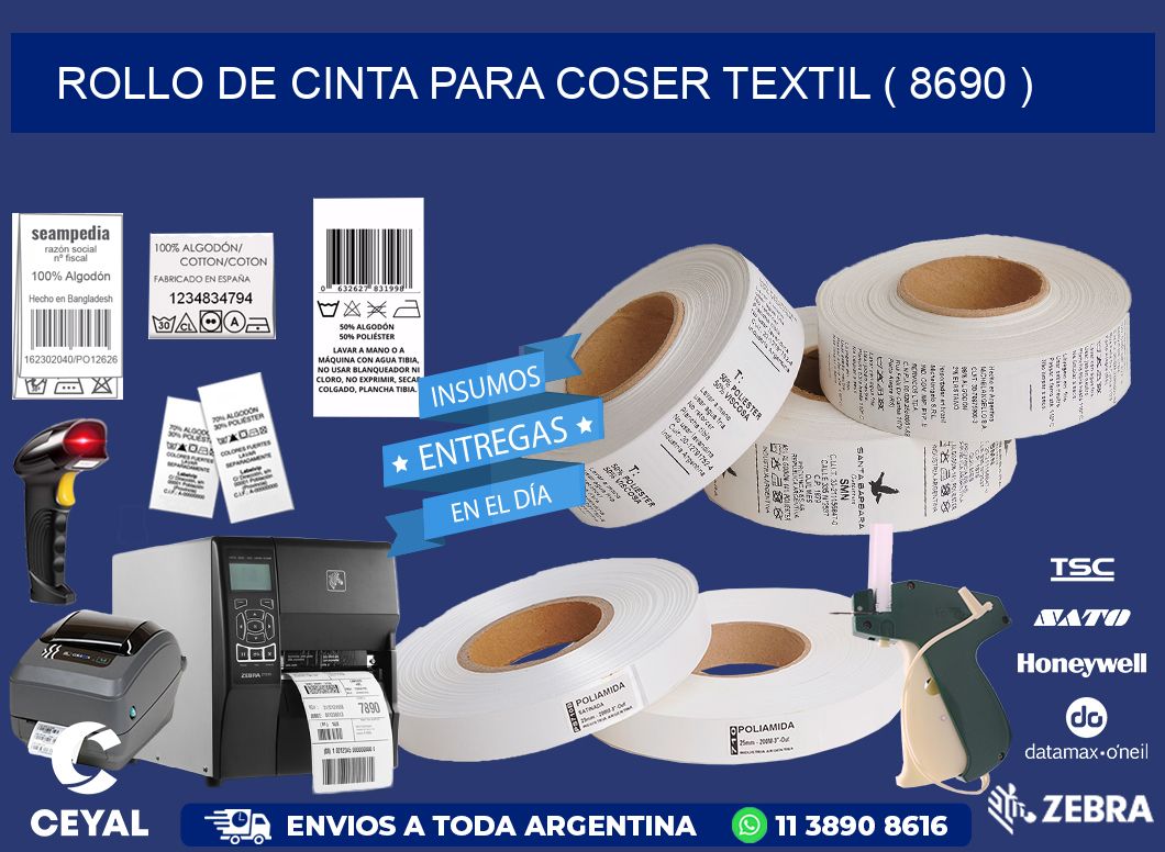 ROLLO DE CINTA PARA COSER TEXTIL ( 8690 )