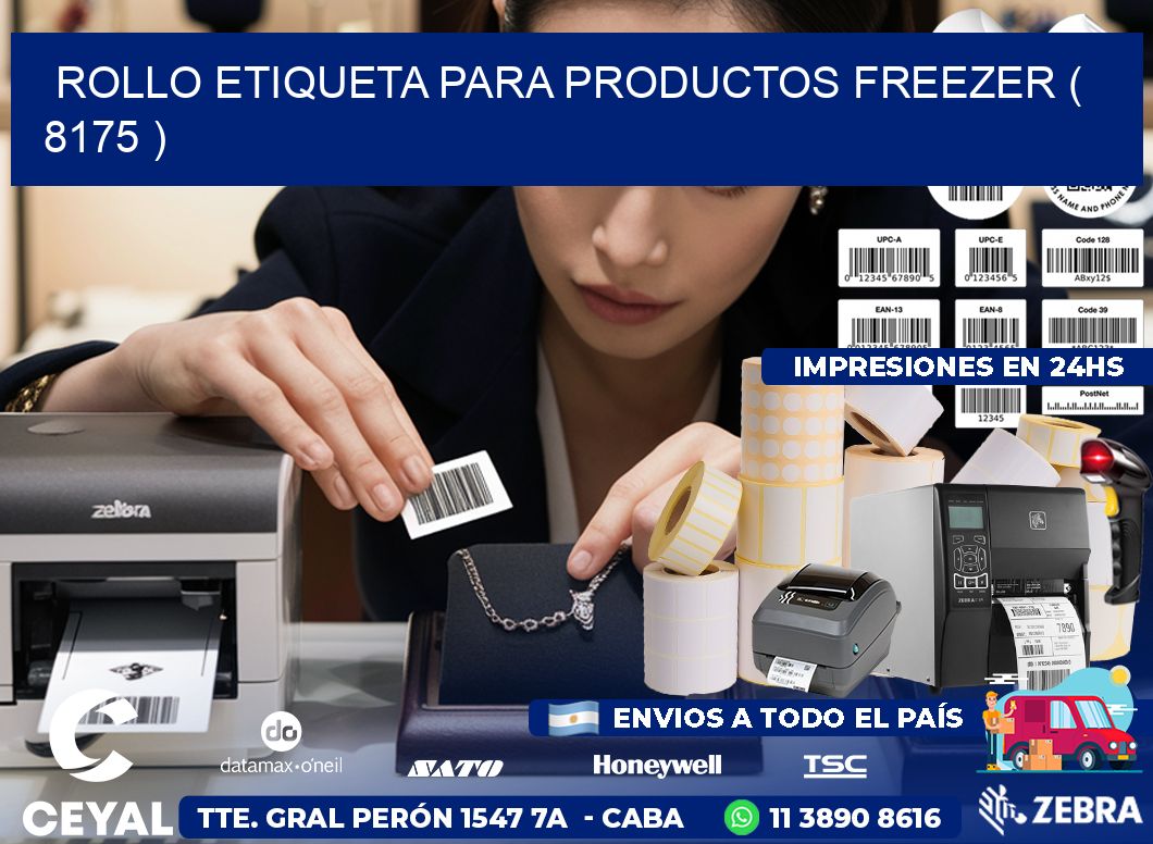 ROLLO ETIQUETA PARA PRODUCTOS FREEZER ( 8175 )